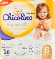Трусики-подгузники для детей 16-24кг 6 Super Soft Chicolino 30шт