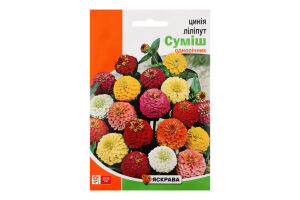 Насіння Квіти Цинія ліліпут суміш 3г Яскрава