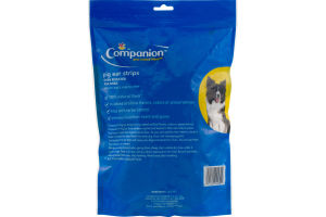 Companion Pig Ear Strips Oven Roasted For Dogs