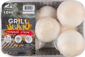 Шампиньоны свежие Грибной стейк Grill BBQ Грибо Love лоток 550г