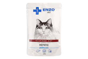 Корм д/котів Паштет Дієта при захворюванні печінки 100г пауч Ензо Вет