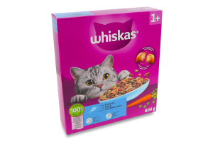 Корм сухий повнораціонний для дорослих котів з тунцем Whiskas к/у 800г