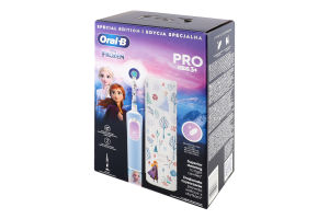 Щітка зубна для дітей від 3років електрична + дорожній чохол Frozen Disney Special Edition Kids Pro Oral-B 1шт