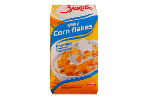 Хлопья кукурузные глазированные сахарной глазурью Молочные Злаково м/у 300г