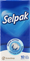 Хусточка кишенькова гігієнічна Стандарт Selpak 10шт