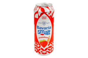 Напиток безалкогольный 0.5л 0% газированный солодовый Strawberry Bavaria Smalt ж/б