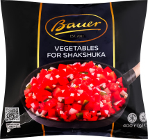 Суміш овочева швидкого заморожування Овочі для шакшуки Bauer м/у 400г