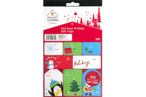 Smart Living Holiday Peel 'N Stick Gift Tags - 104 CT