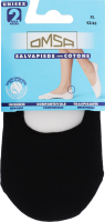 Следы женские Omsa Salvapiede Cotone №061CO XL nero 2пары