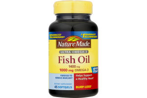 Nature Made Fish Oil Ultra Omega-3 Softgels - 45 CT
