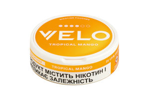 Подушечки никотиносодержащие бестабачные с подсластителями Velo Классический Tropical mango 20х0.7г
