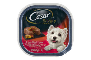 Cesar Savory Delights Canine Cuisine Angus Beef Flavor With Bacon & Cheese