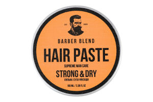 Паста для моделирования волос сильная и сухая фиксация Barber Blend 100мл