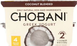 Chobani Greek Low-Fat Yogurt Coconut Blend - 4 PK