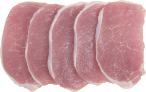 Center Cut Boneless Thin Pork Chops - 5 ct