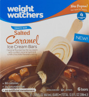 Weight Watchers Salted Caramel Ice Cream Bars Snack Size - 6 CT