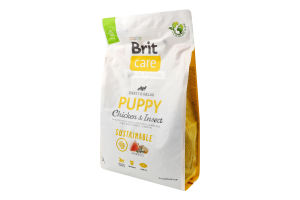 Корм д/цуценят Састейнебл з куркою та комахами сухий 3кг Бріт Кеа