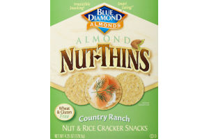 Blue Diamond Almonds Almond Nut-Thins Country Ranch Nut & Rice Cracker Snacks