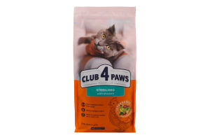 Корм сухий для котів з куркою Sterilised Premium Club 4 Paws м/у 2кг