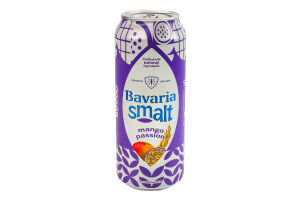 Напиток солодовый 0.5л 0% безалкогольный газированный Mango-passion Bavaria ж/б