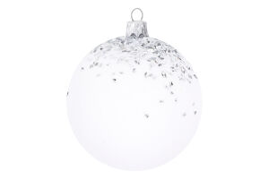 Куля новорічна Снігова королева пластик 8см КМ