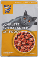 Корм д/ котів з куркою в соусі 100г пауч Місс Кіс