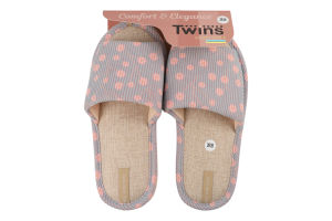 Тапочки домашние женские вельвет Twins Home Style Spring provence №17278 36-40
