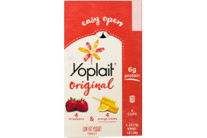 Yoplait Original Low Fat Yogurt Strawberry & Orange Creme - 8 CT
