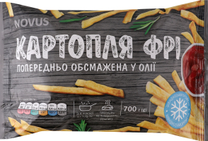 Картопля фрі швидкозаморожена попередньо обсмажена у олії Novus м/у 700г