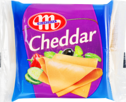 Сир плавлений тостерний слайсами Cheddar Mlekovita м/у 130г