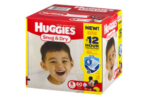 Huggies Snug & Dry Diapers Size 6 - 60 CT