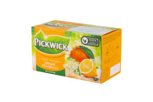 Чай фруктово-травяной ароматизированный Цитрус-бузина Fruit fusion Pickwick к/у 20х2г