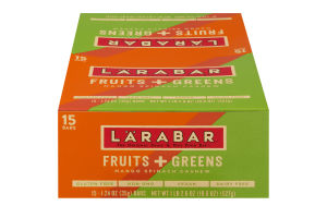Larabar Fruits + Greens Bar Mango Spinach Cashew - 15 CT