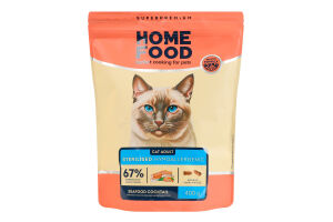 Корм сухой для стерилизованных/кастрированных взрослых котов Морской коктейль Гипоаллергенный Home Food д/п 400г