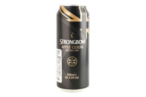 Сидр 500мл 5% пастеризований Apple British dry Strongbow з/б