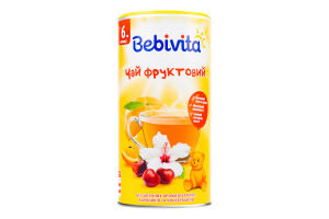 Чай для детей от 6мес фруктовый Bebivita тубус 200г