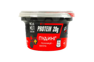 Пудинг нежирный протеиновый с сиропом Клубника-ваниль Protein 20g Міськмолзавод №1 ст 200г