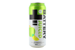 Напиток энергетический безалкогольный среднегазированный Sour apple Juiced Battery ж/б 500мл