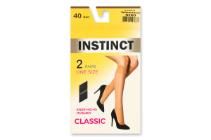 Получулки женские Instinct Classic 40den 23-25 nero 2пары
