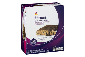 Ahold Fitness High Protein Bar Chocolate Chip Cookie Dough - 12 CT