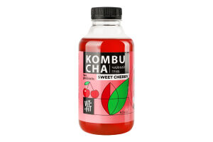 Напій бродіння фільтрований непастеризований з цукром Sweet сherry Kombucha Vit-Fit п/пл 0.5л