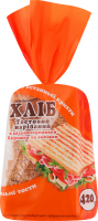 Хліб нарізний з цільнозернового борошна та висівок Тостовий Добрий м/у 0.42кг