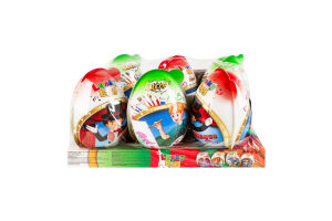 Яйцо пластиковое для мальчика с конфетами и сюрпризом Lucky egg Wooow п/у 80г в ассорт