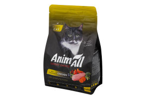 Корм д/котів з свіжою куркою сухий 400г AnimAll
