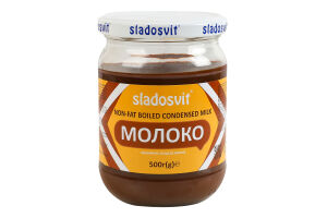 Молоко сгущенное вареное обезжиренное Sladosvit с/б 500г