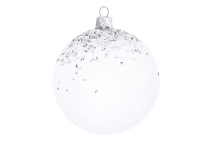 Куля новорічна Снігова королева пластик 8см КМ