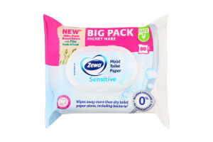 Папір туалетний вологий Pure Zewa 80шт