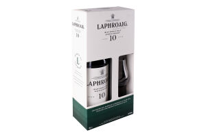 Віскі Laphroaig 10yo GB з келихом д/віскі