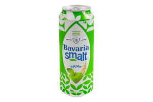 Напиток безалкогольный 0.5л 0% газированный солодовый Apple Bavaria Smalt ж/б