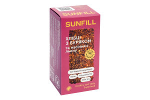 Хлібці з буряком та насінням льону SunFill к/у 100г